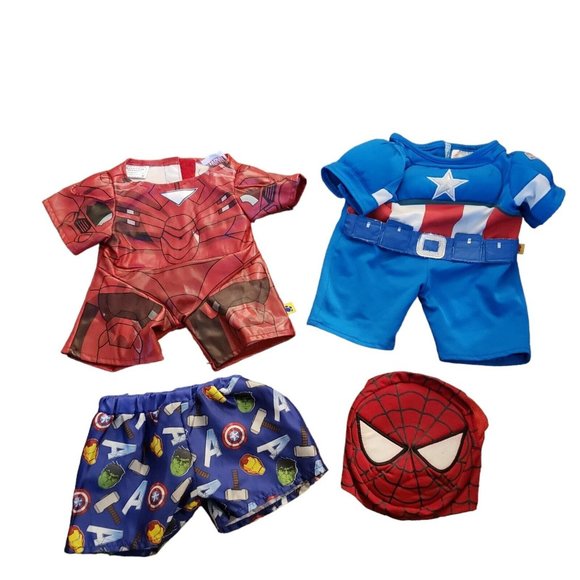 Build a Bear BABW Misc Marvel Clothes Lot Of 4 GUC - Picture 1 of 6